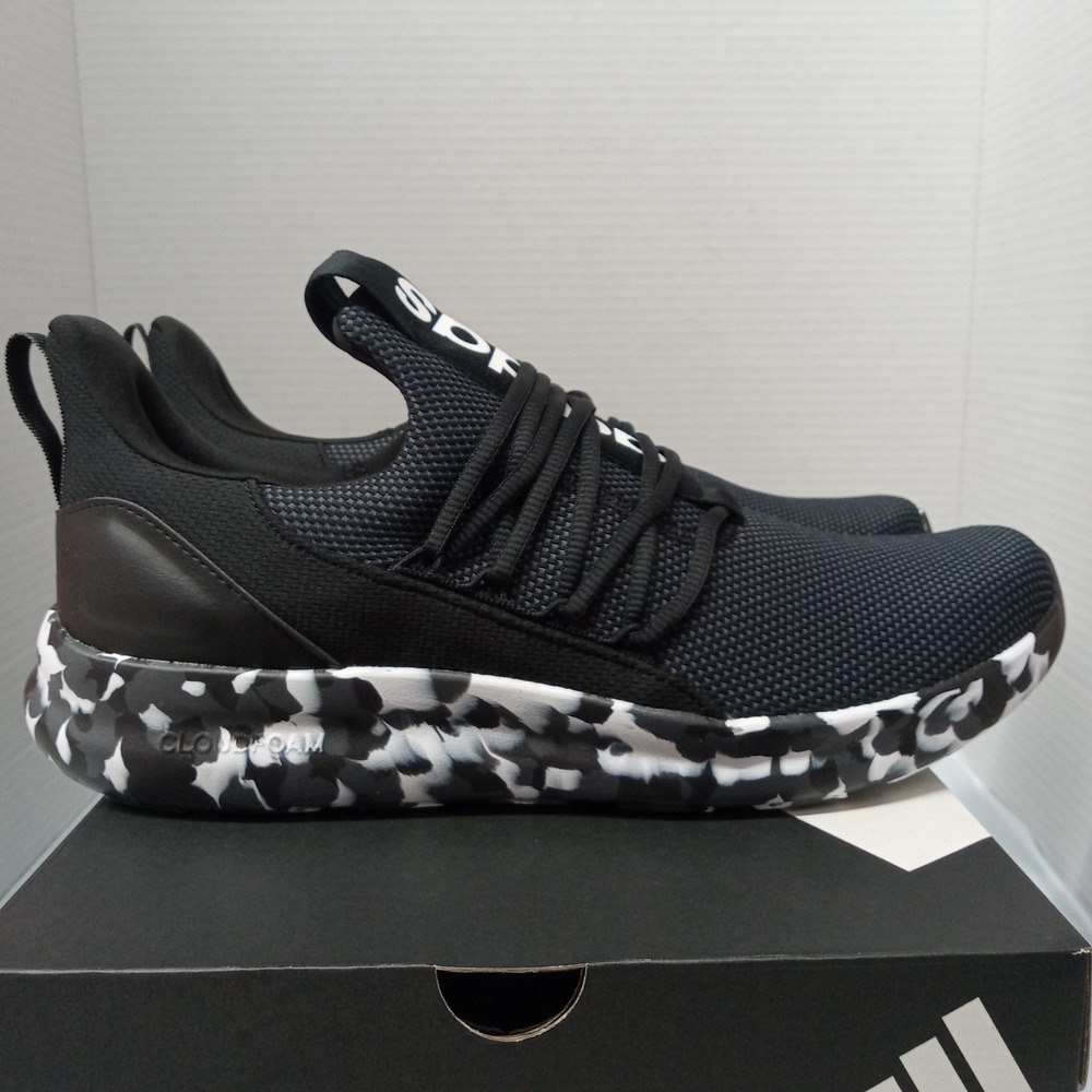 Adidas Lite Racer Adapt 7.0 Black White‎ Grey JS0045 Men's Size 13 New With Tags